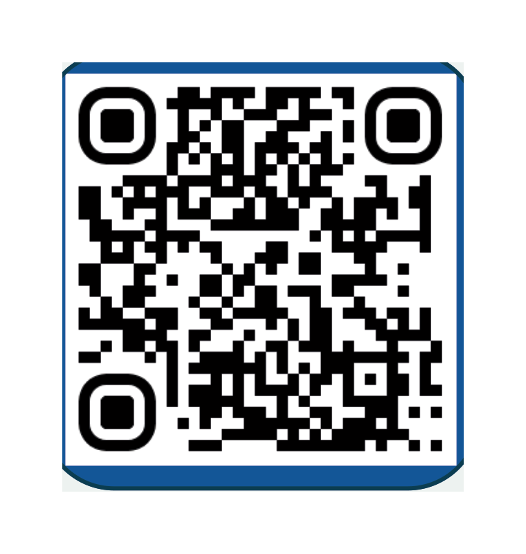 QR code from SOHO Missions Hub trifold flyer; scan for more information
